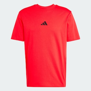 Foto 3 | Playera Essentials Logo Pequeño Tejido Jersey Adidas Rojo Hombre
