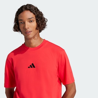 Foto 6 | Playera Essentials Logo Pequeño Tejido Jersey Adidas Rojo Hombre