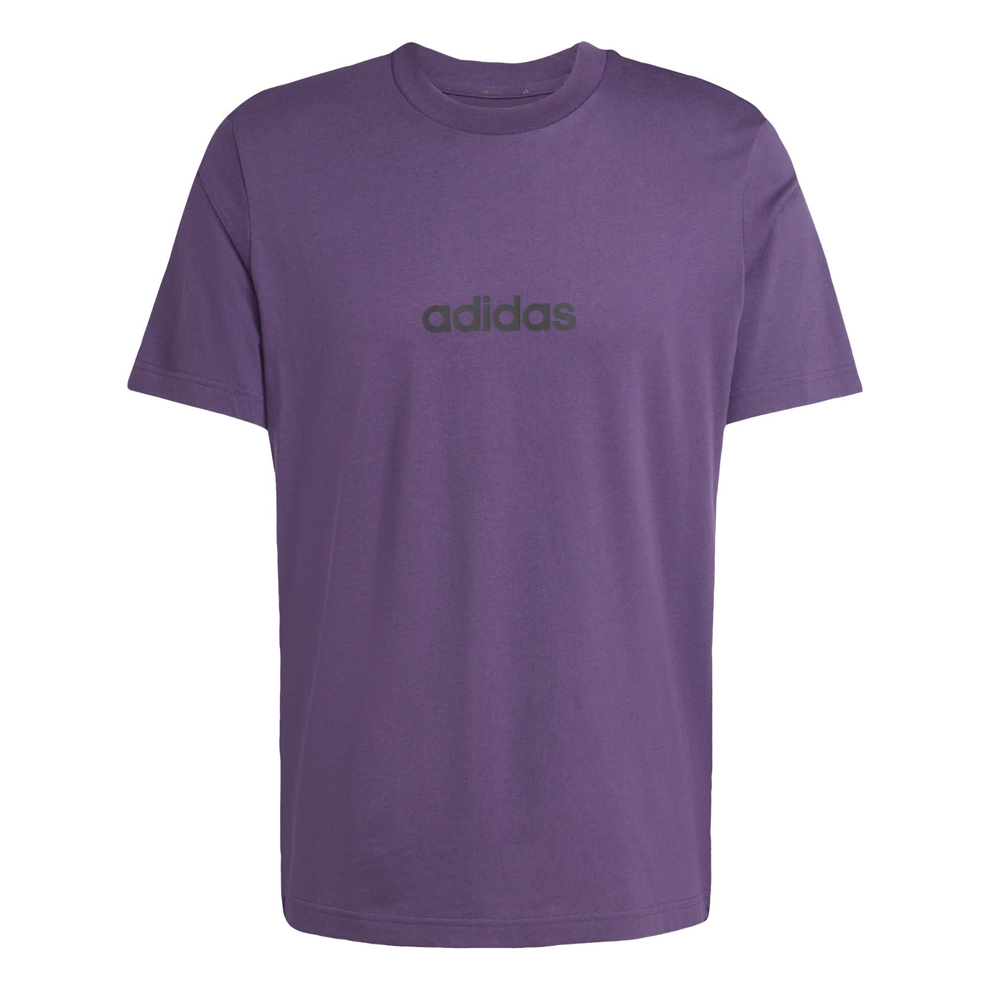 Foto 2 pulgar | Playera Essentials Linear Single Jersey Adidas Violeta Hombre