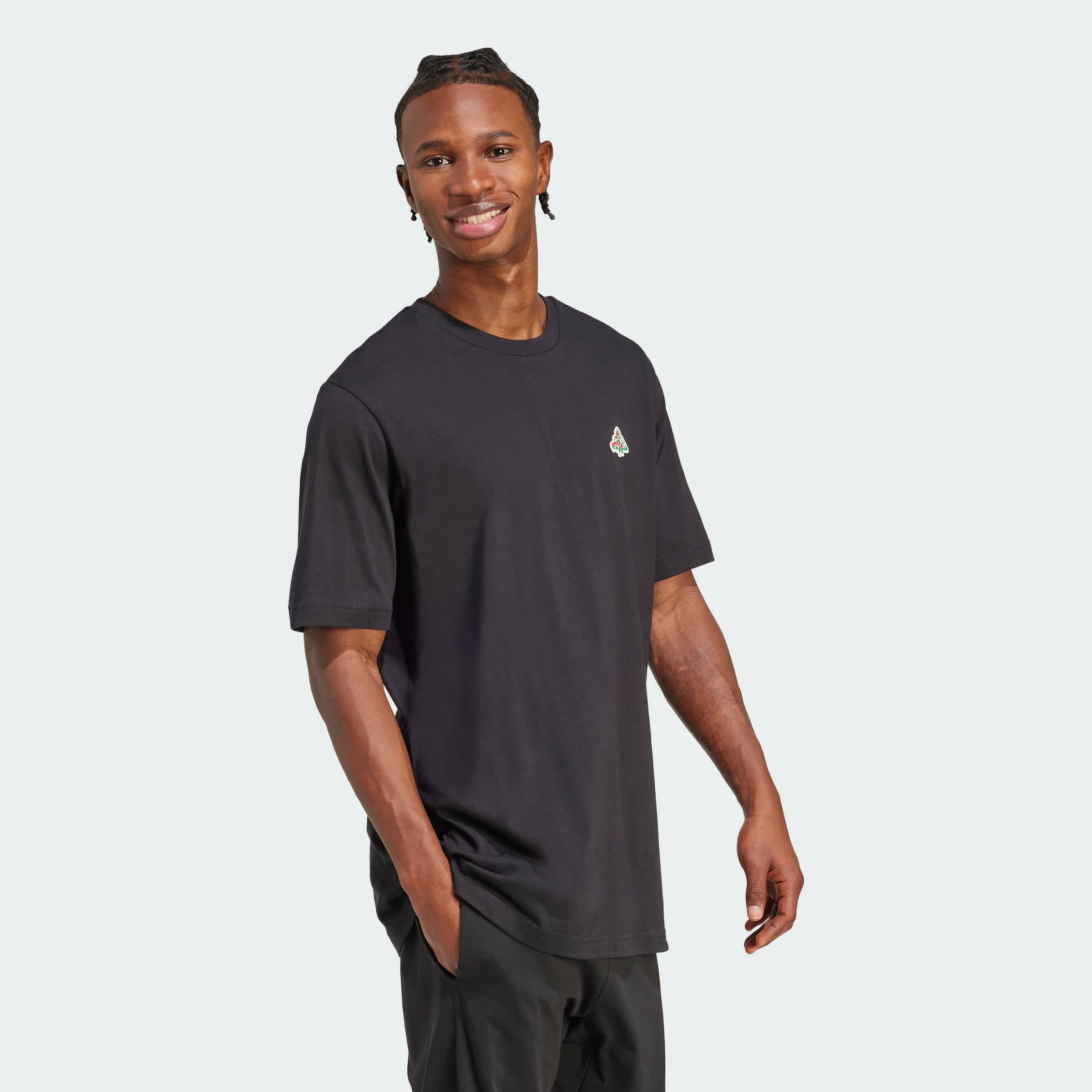 Foto 6 pulgar | Playera Mini Pizza Graphic Adidas Negro Hombre