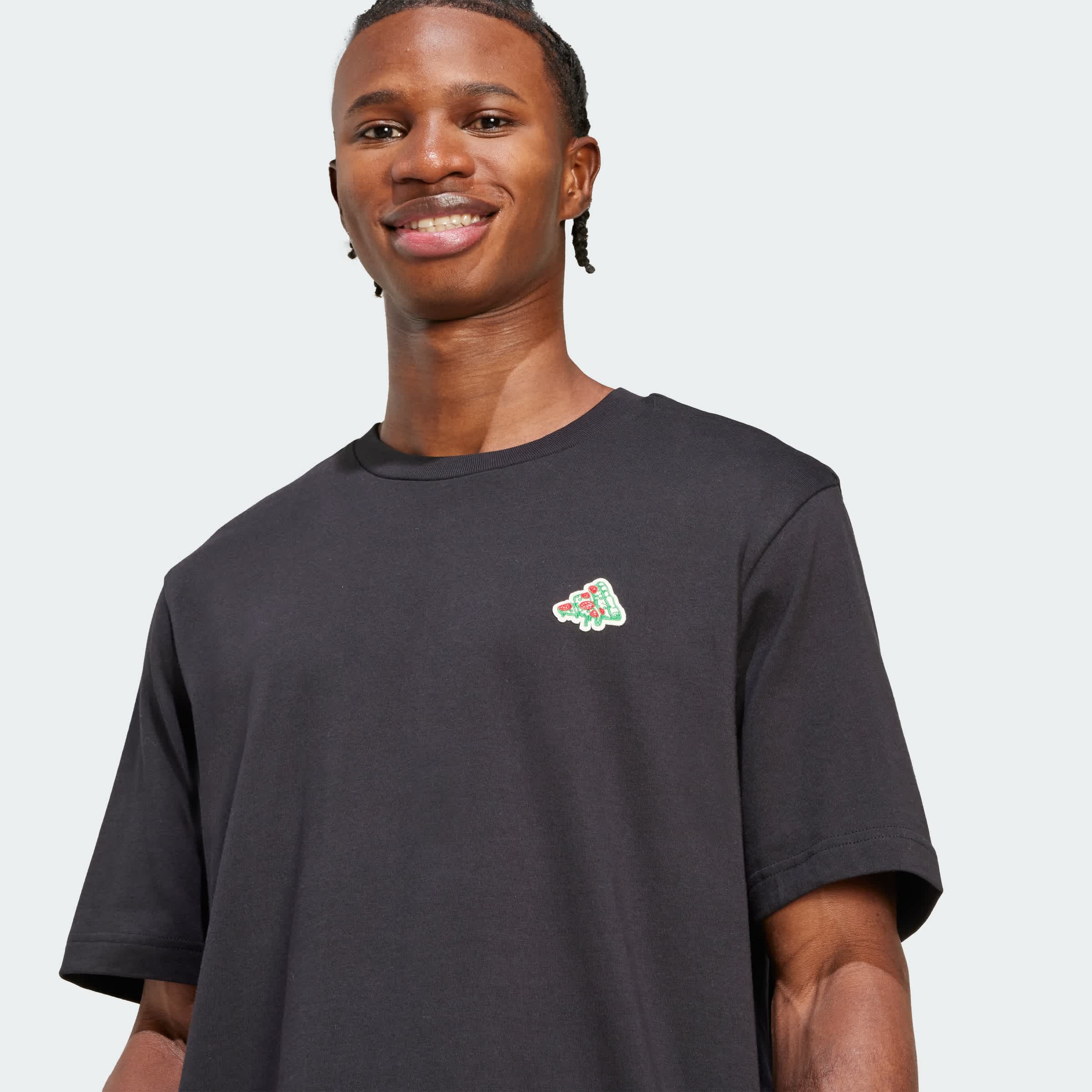 Foto 8 pulgar | Playera Mini Pizza Graphic Adidas Negro Hombre