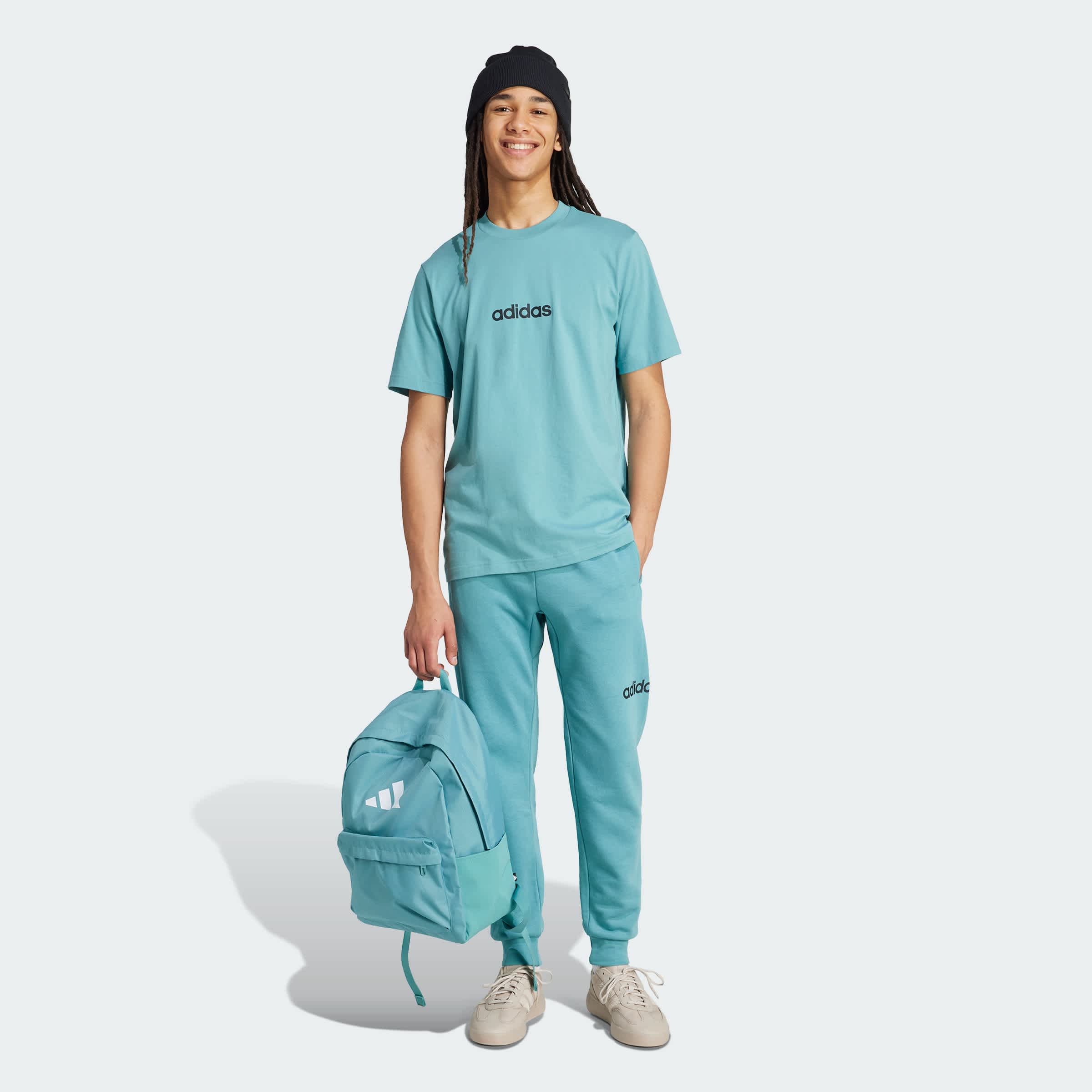 Foto 9 pulgar | Playera Essentials Linear Single Jersey Adidas Turquesa Hombre