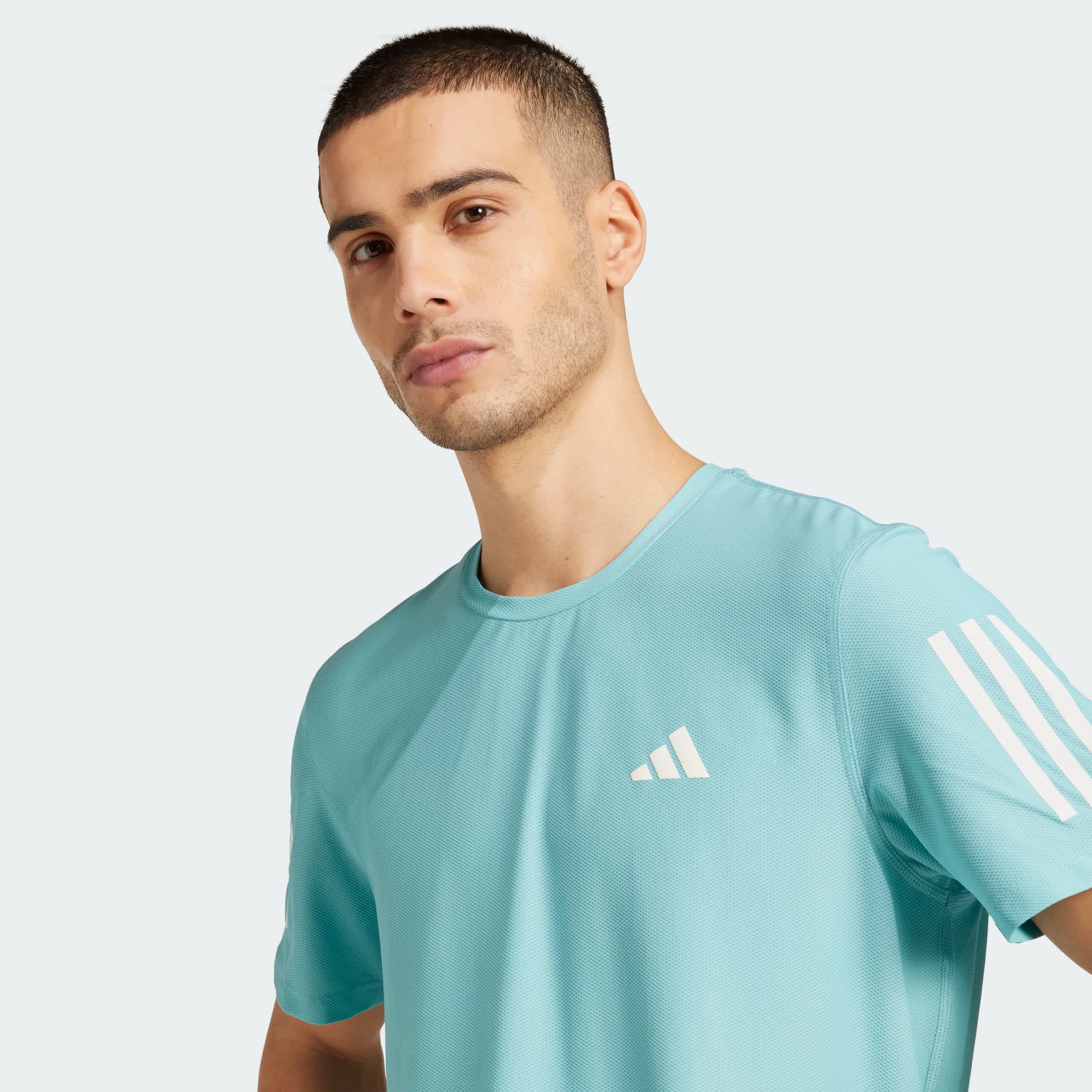 Foto 7 pulgar | Playera Own The Run Adidas Turquesa Hombre