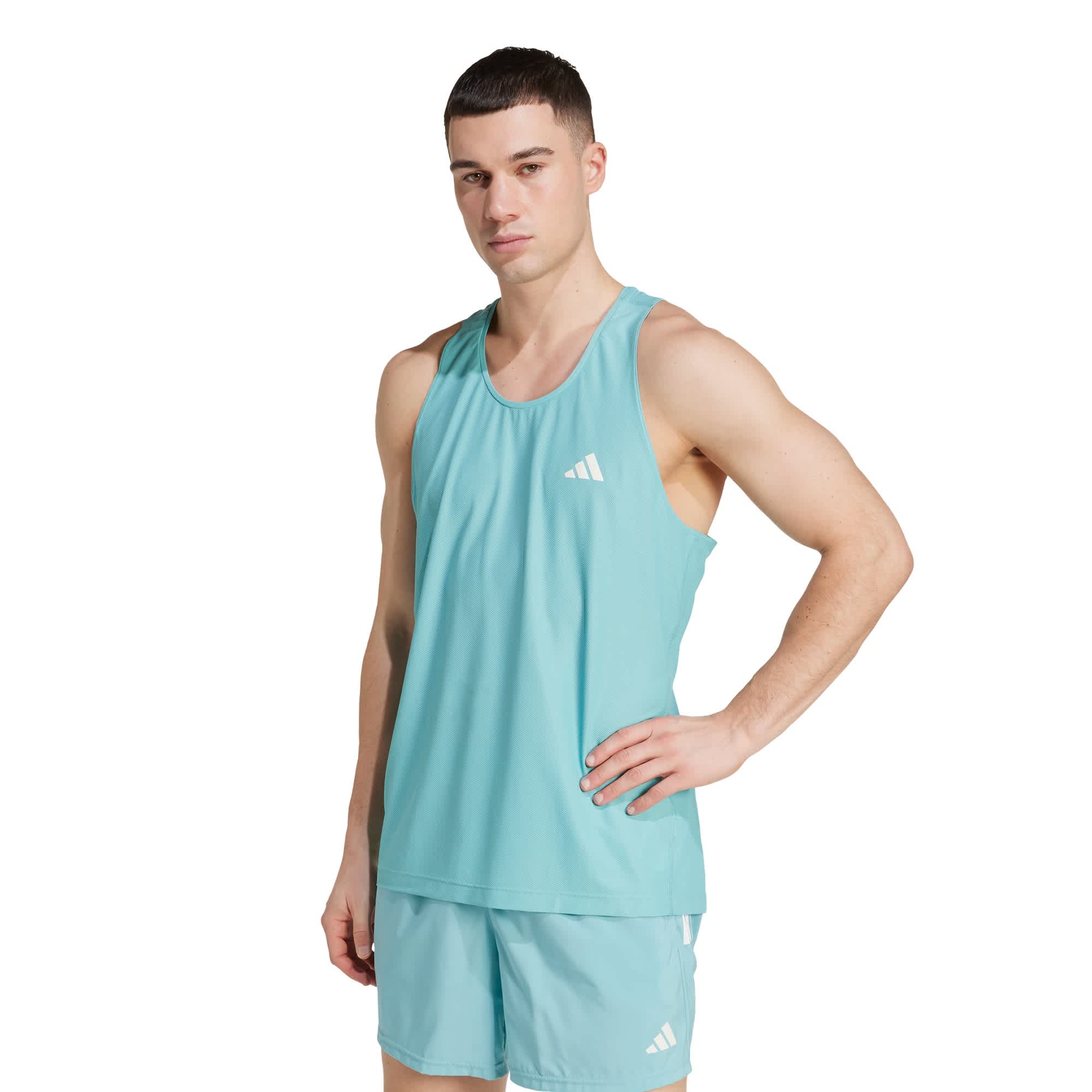 Foto 3 pulgar | Playera Sin Mangas Own The Run Adidas Turquesa Hombre
