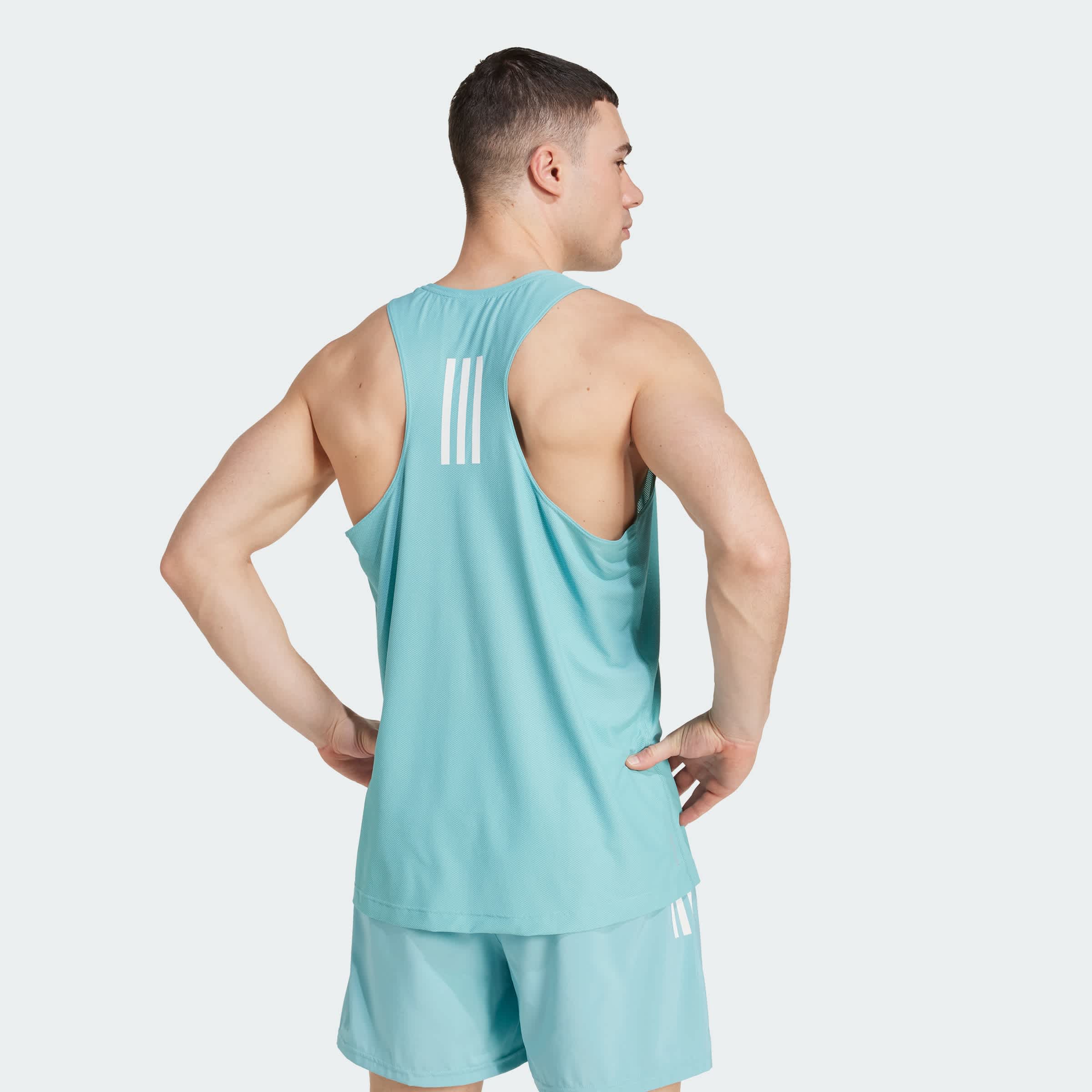 Foto 4 | Playera Sin Mangas Own The Run Adidas Turquesa Hombre