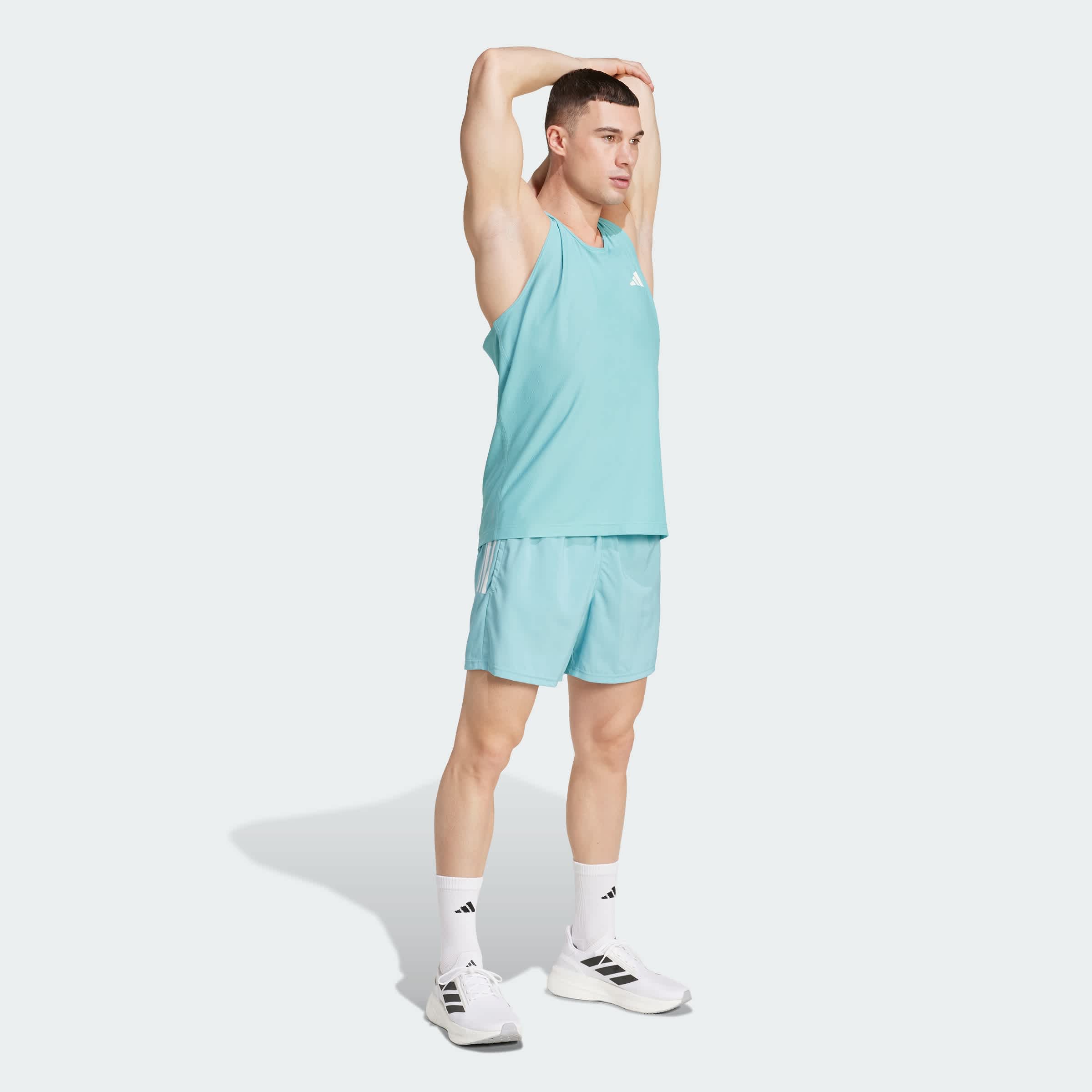 Foto 6 pulgar | Playera Sin Mangas Own The Run Adidas Turquesa Hombre