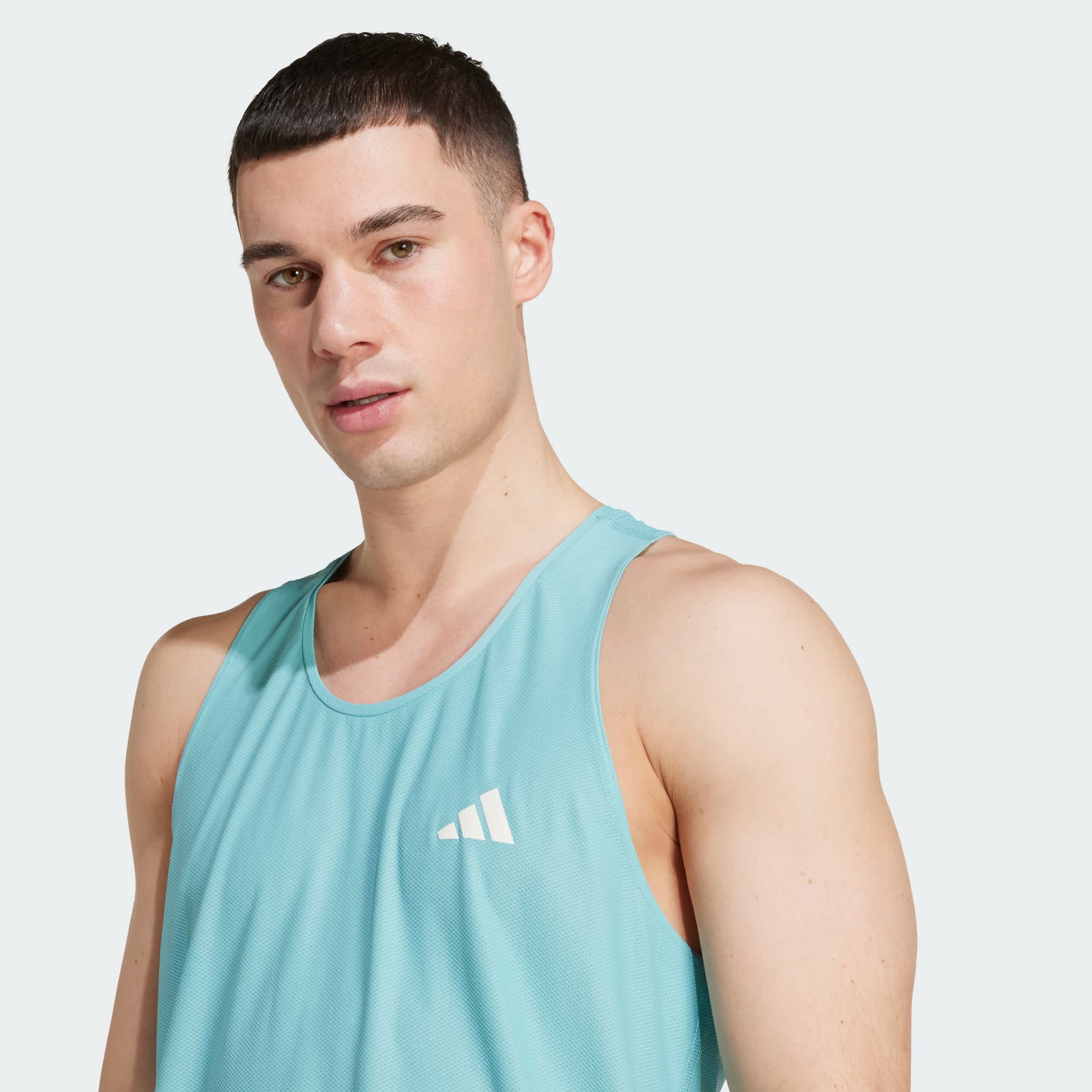 Foto 7 pulgar | Playera Sin Mangas Own The Run Adidas Turquesa Hombre