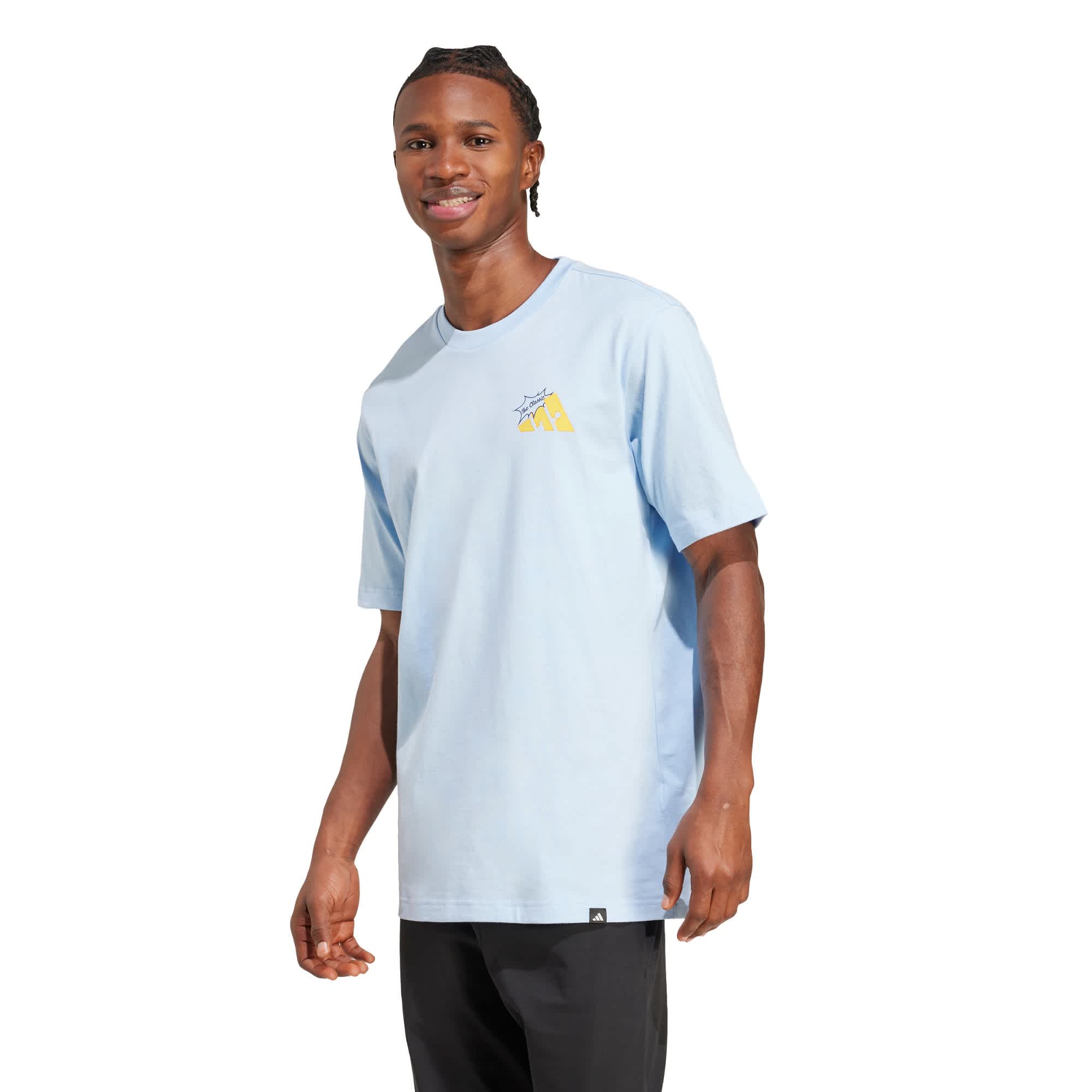 Foto 3 pulgar | Playera Graphic Food Grilled Cheese Adidas Azul Hombre