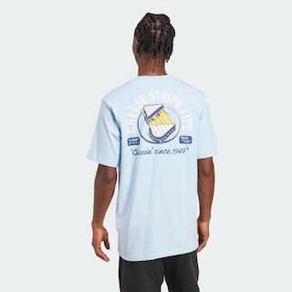 Foto 4 | Playera Graphic Food Grilled Cheese Adidas Azul Hombre