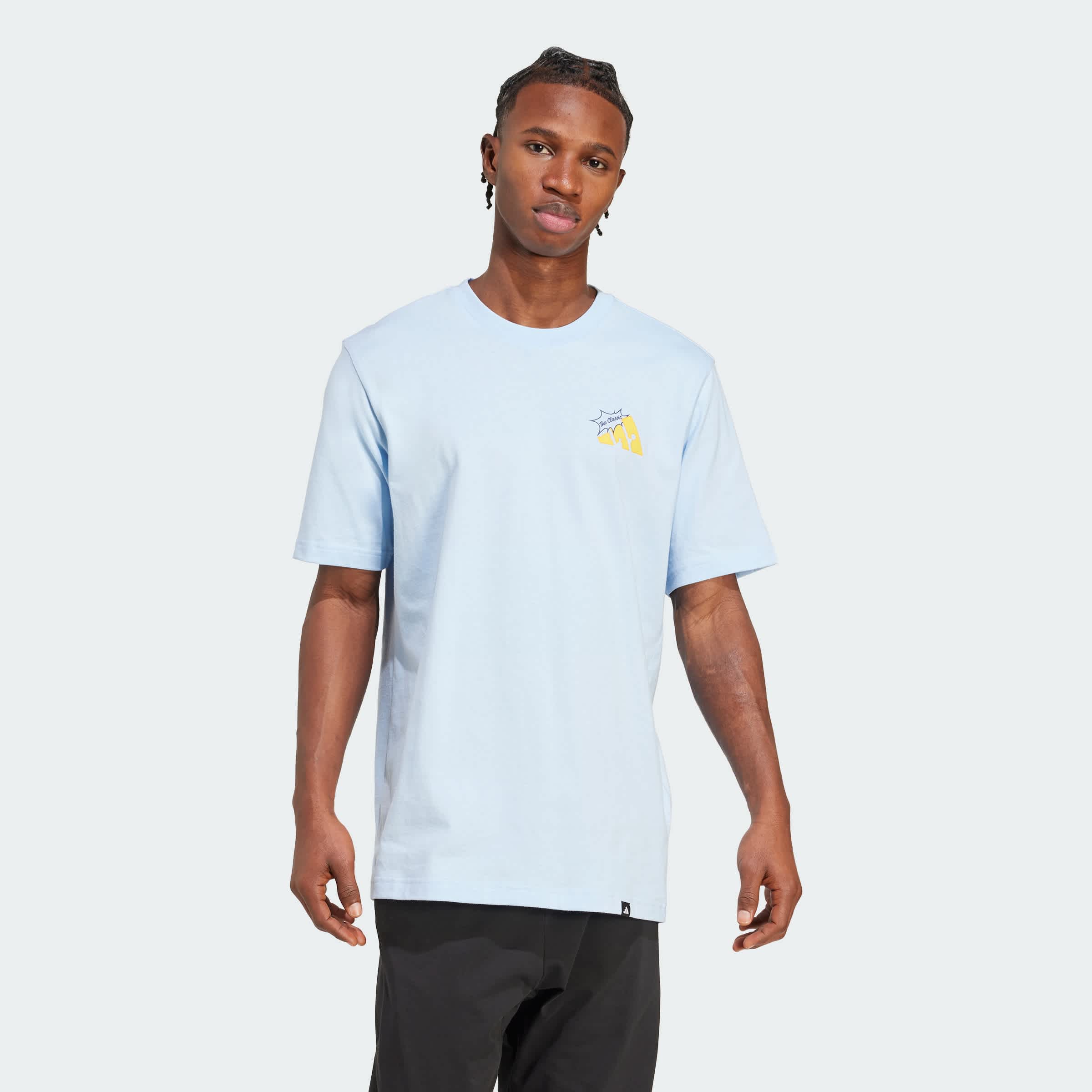 Foto 6 pulgar | Playera Graphic Food Grilled Cheese Adidas Azul Hombre