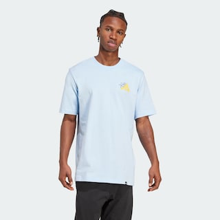 Foto 5 | Playera Graphic Food Grilled Cheese Adidas Azul Hombre
