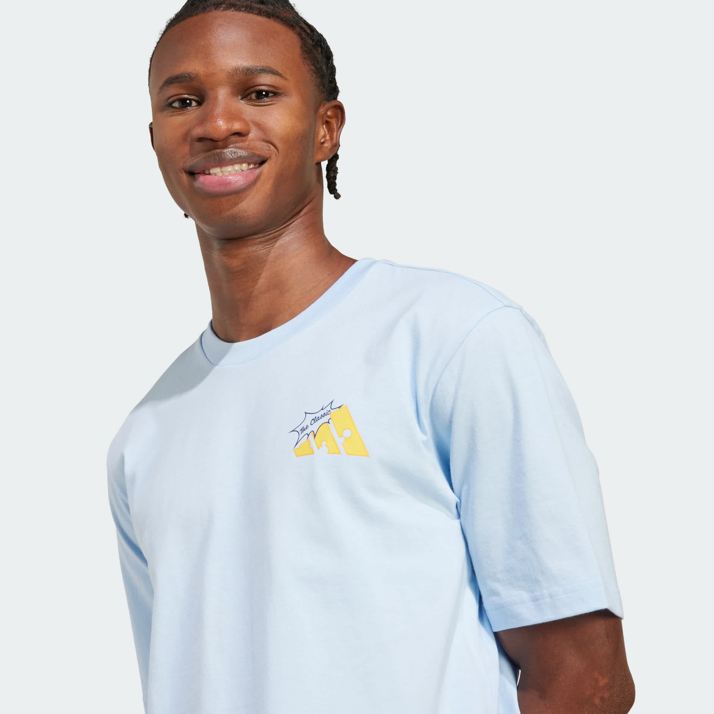 Foto 7 pulgar | Playera Graphic Food Grilled Cheese Adidas Azul Hombre