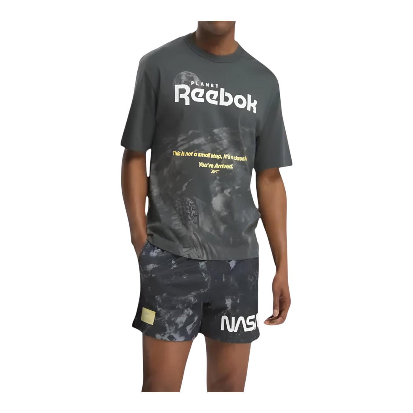 Foto 5 pulgar | Playera Reebok T-shirt Para Hombre Color Gris Modelo 100207045