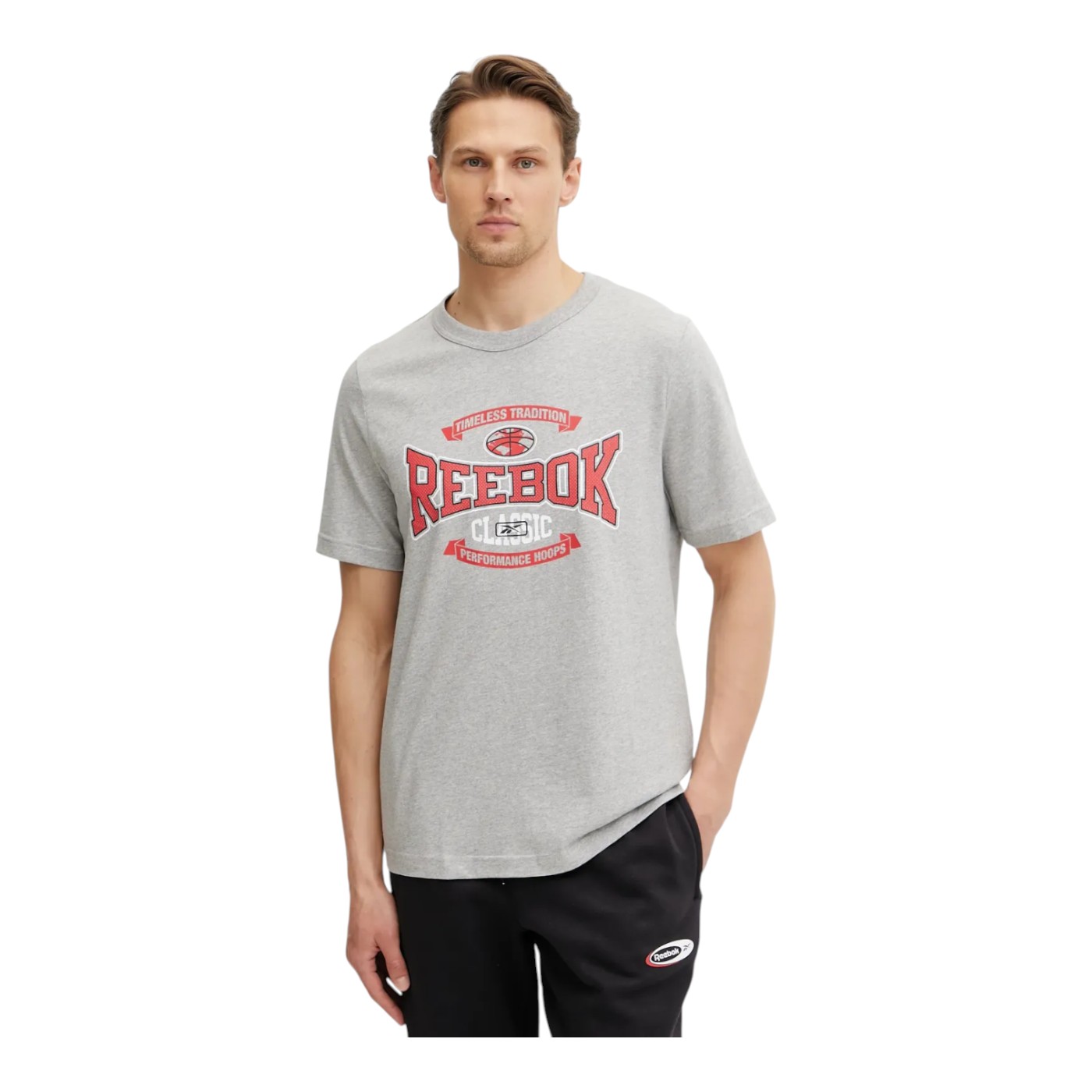 Playera Reebok T-shirt Para Hombre Color Gris Modelo 100218840