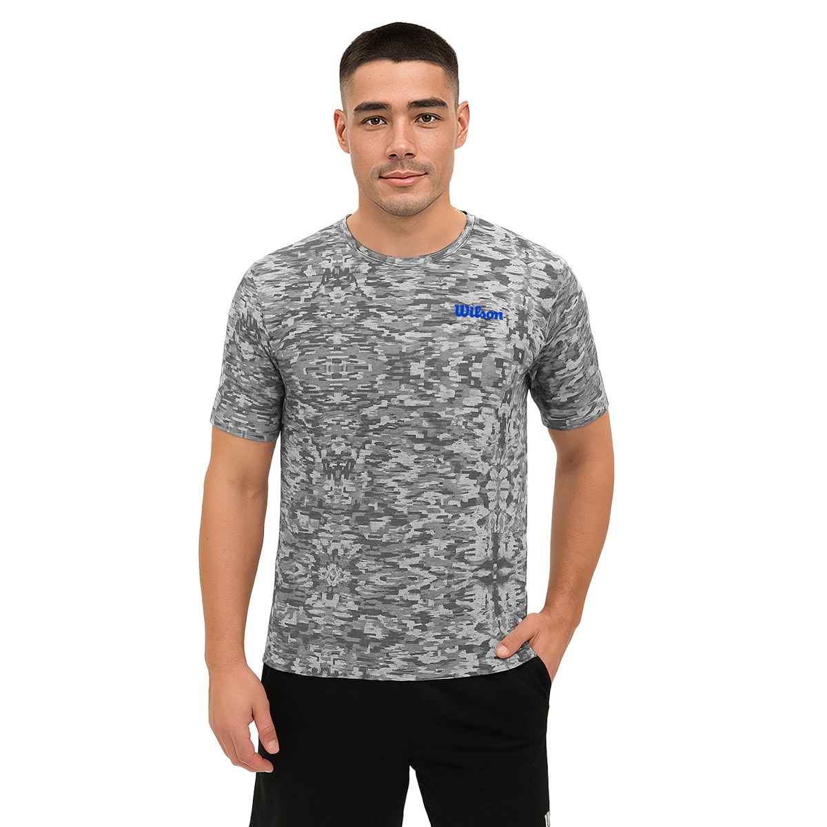Playera Wilson Brush Full Print Ondas Cuello Redondo Hombre $399