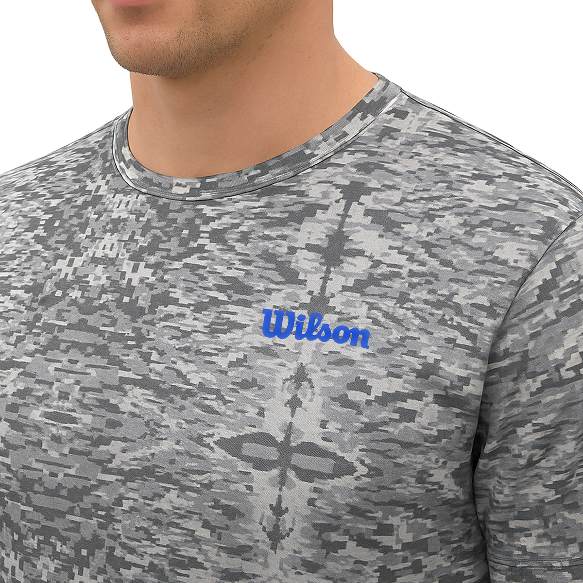 Foto 4 pulgar | Playera Wilson Brush Full Print Ondas Cuello Redondo Hombre
