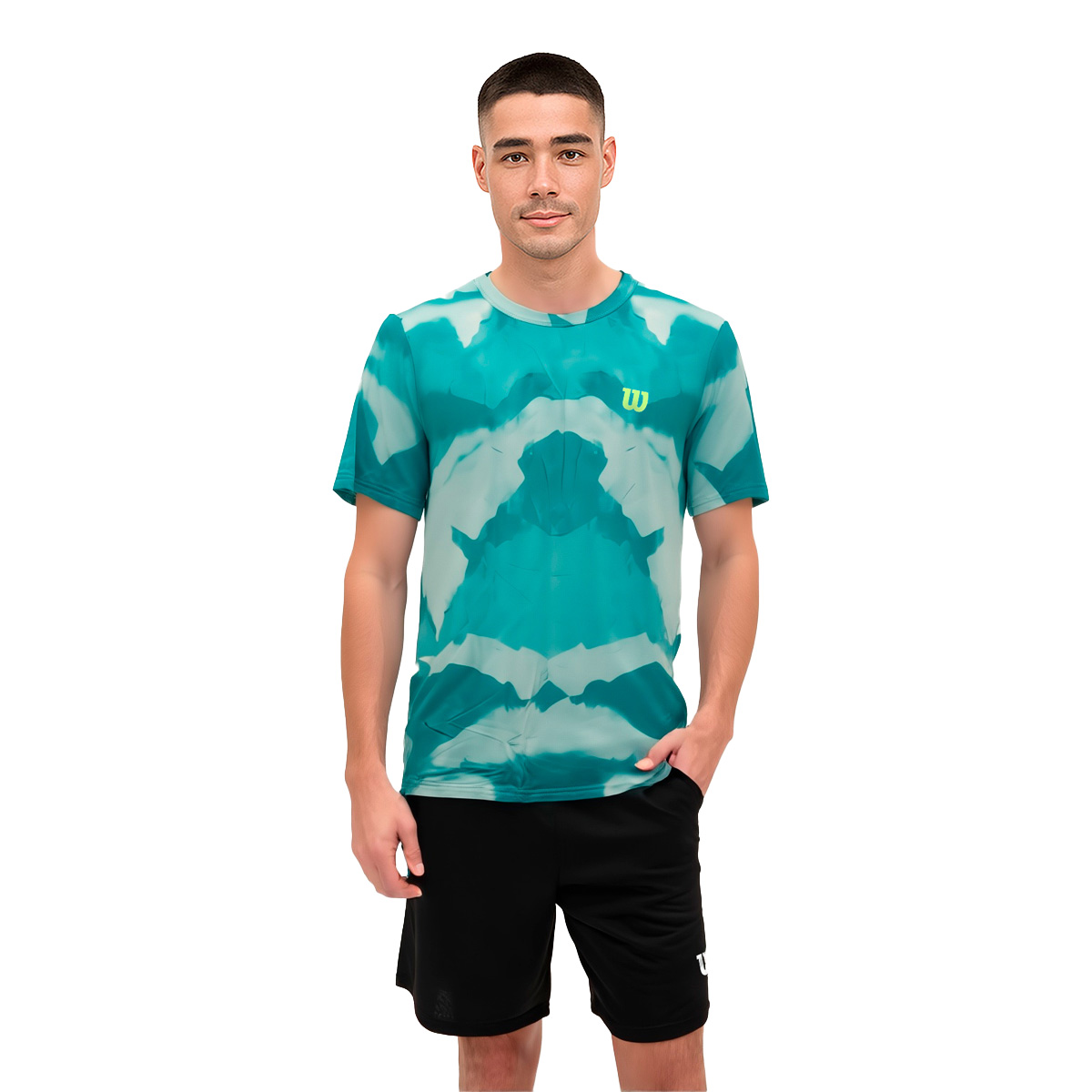 Foto 2 pulgar | Playera Wilson Licra Degradado Cuello Redondo Transpirable Hombre