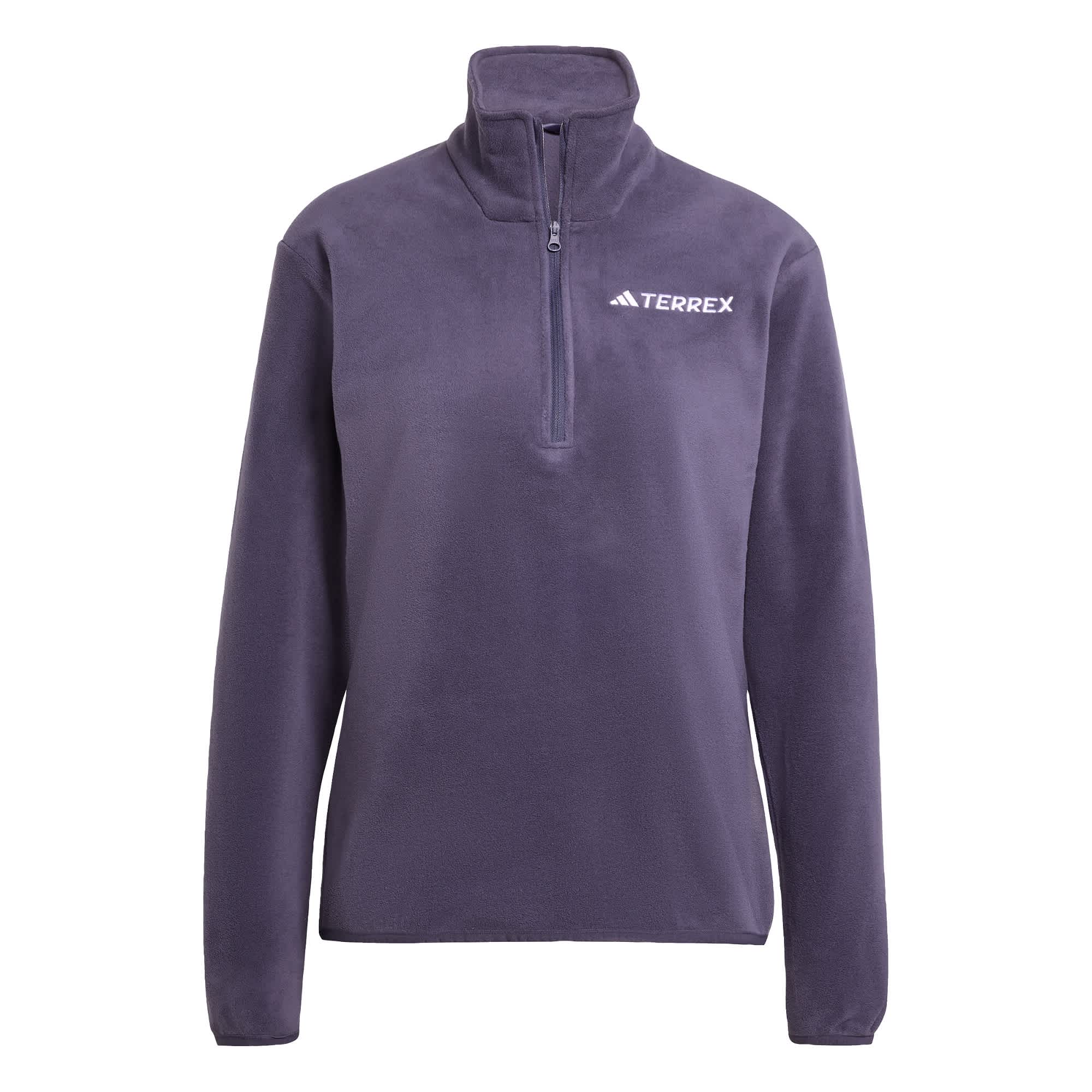 Foto 1 | Chamarra Multi Essentials 1/2 Zip Felpa Adidas Azul Mujer