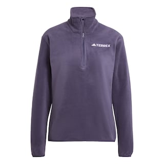 Foto 1 | Chamarra Multi Essentials 1/2 Zip Felpa Adidas Azul Mujer