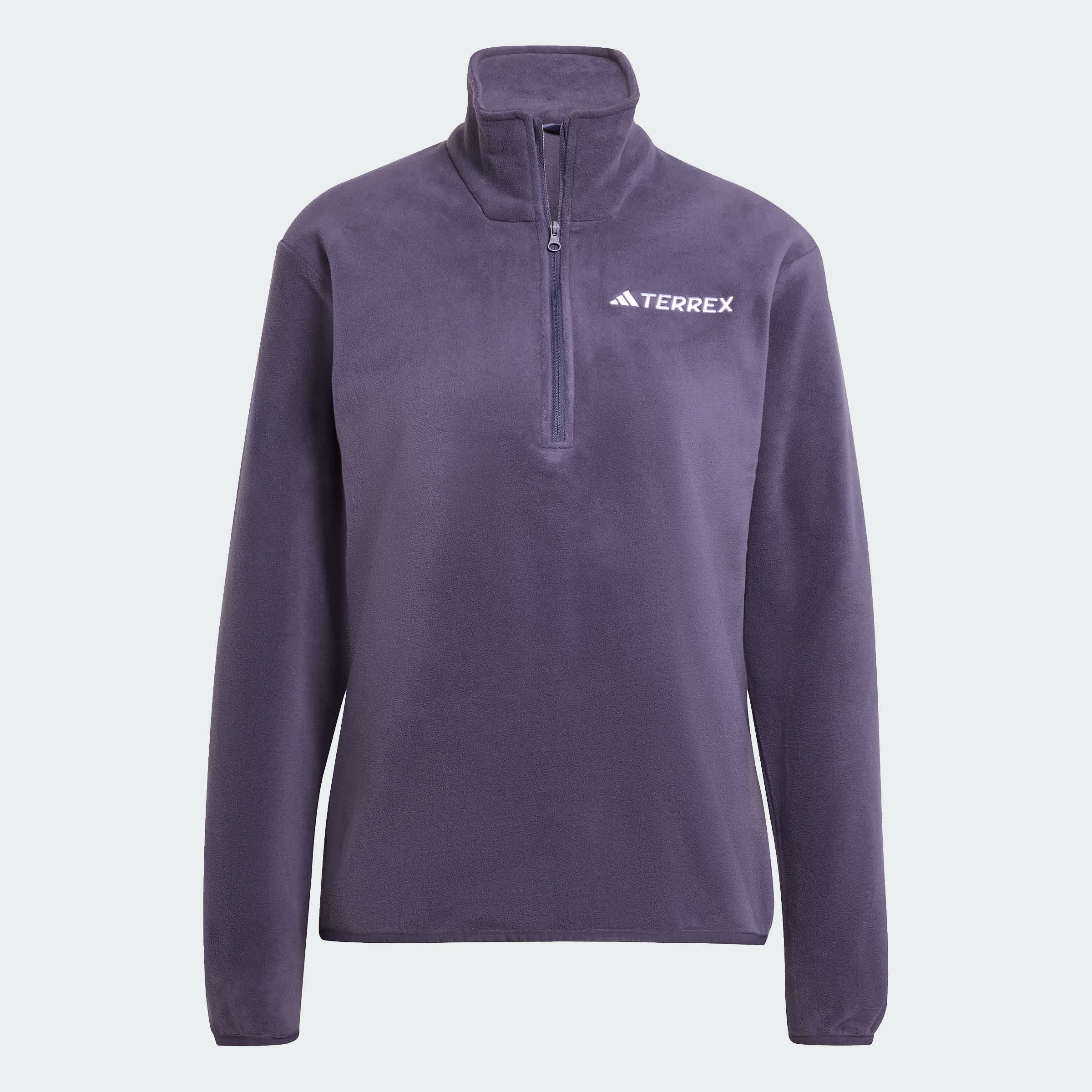 Foto 4 pulgar | Chamarra Multi Essentials 1/2 Zip Felpa Adidas Azul Mujer