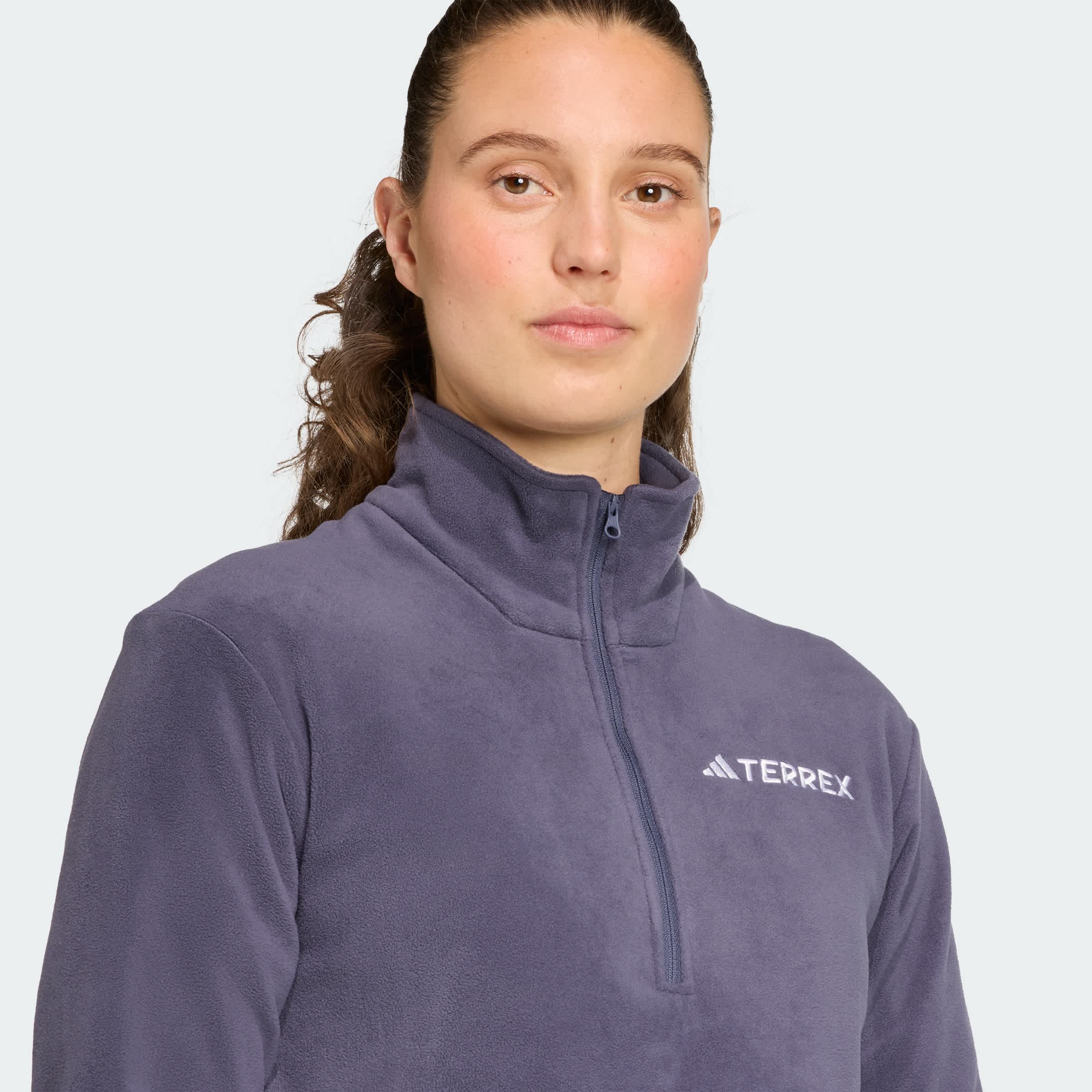 Foto 7 pulgar | Chamarra Multi Essentials 1/2 Zip Felpa Adidas Azul Mujer