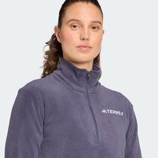 Foto 6 | Chamarra Multi Essentials 1/2 Zip Felpa Adidas Azul Mujer