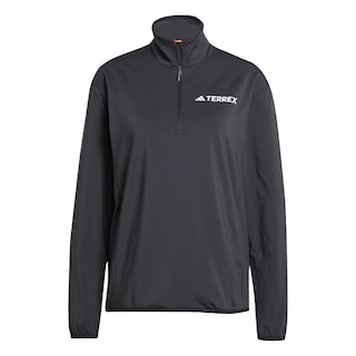 Foto 1 | Chaqueta De Felpa Terrex Multi Climawarm Técnica Con Medio Cierre Adidas Negro Mujer