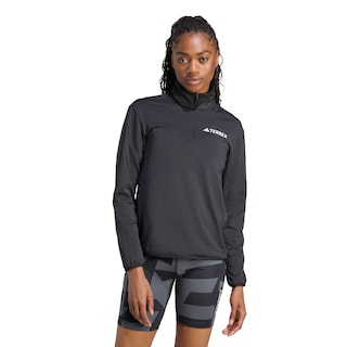 Foto 2 | Chaqueta De Felpa Terrex Multi Climawarm Técnica Con Medio Cierre Adidas Negro Mujer