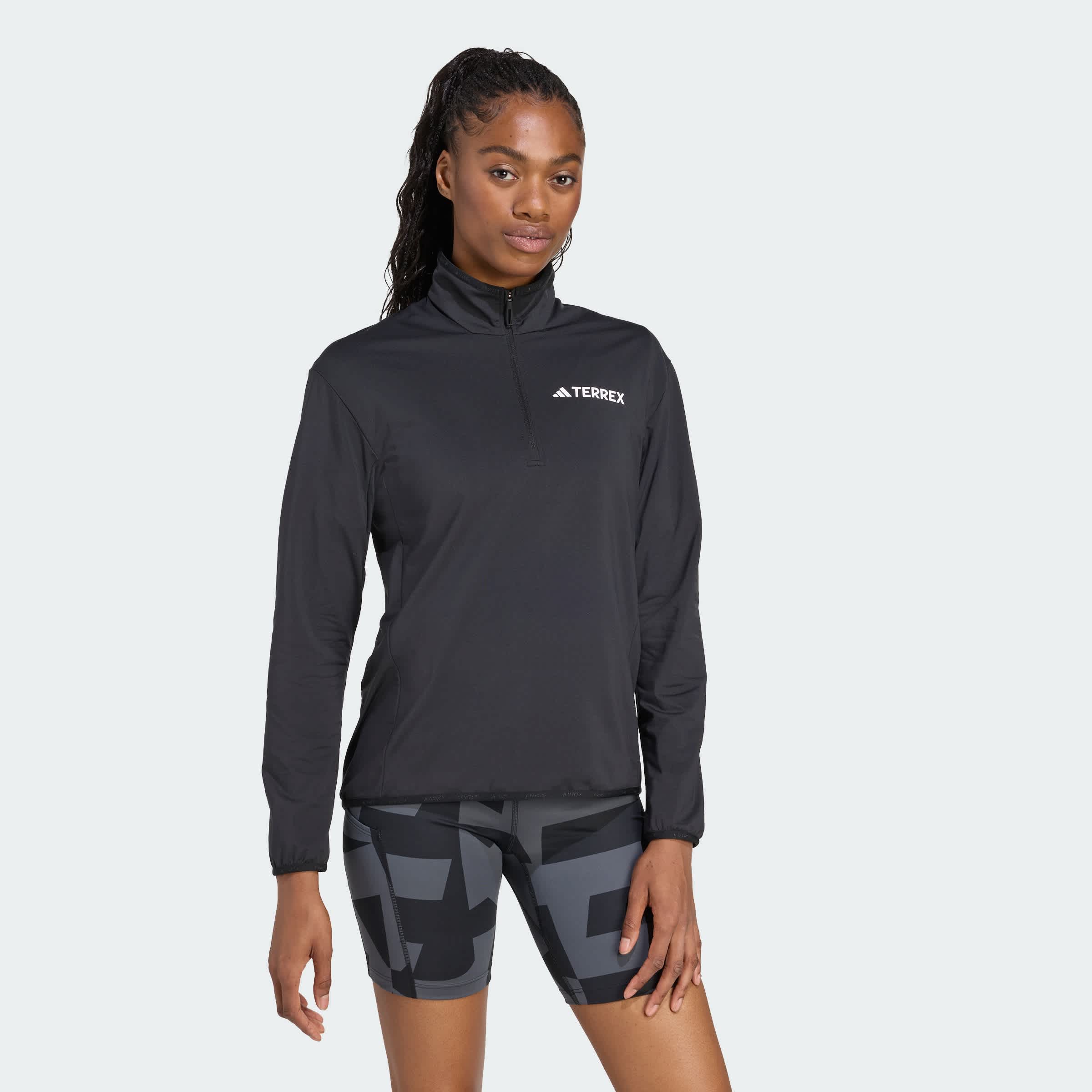 Foto 6 pulgar | Chaqueta De Felpa Terrex Multi Climawarm Técnica Con Medio Cierre Adidas Negro Mujer