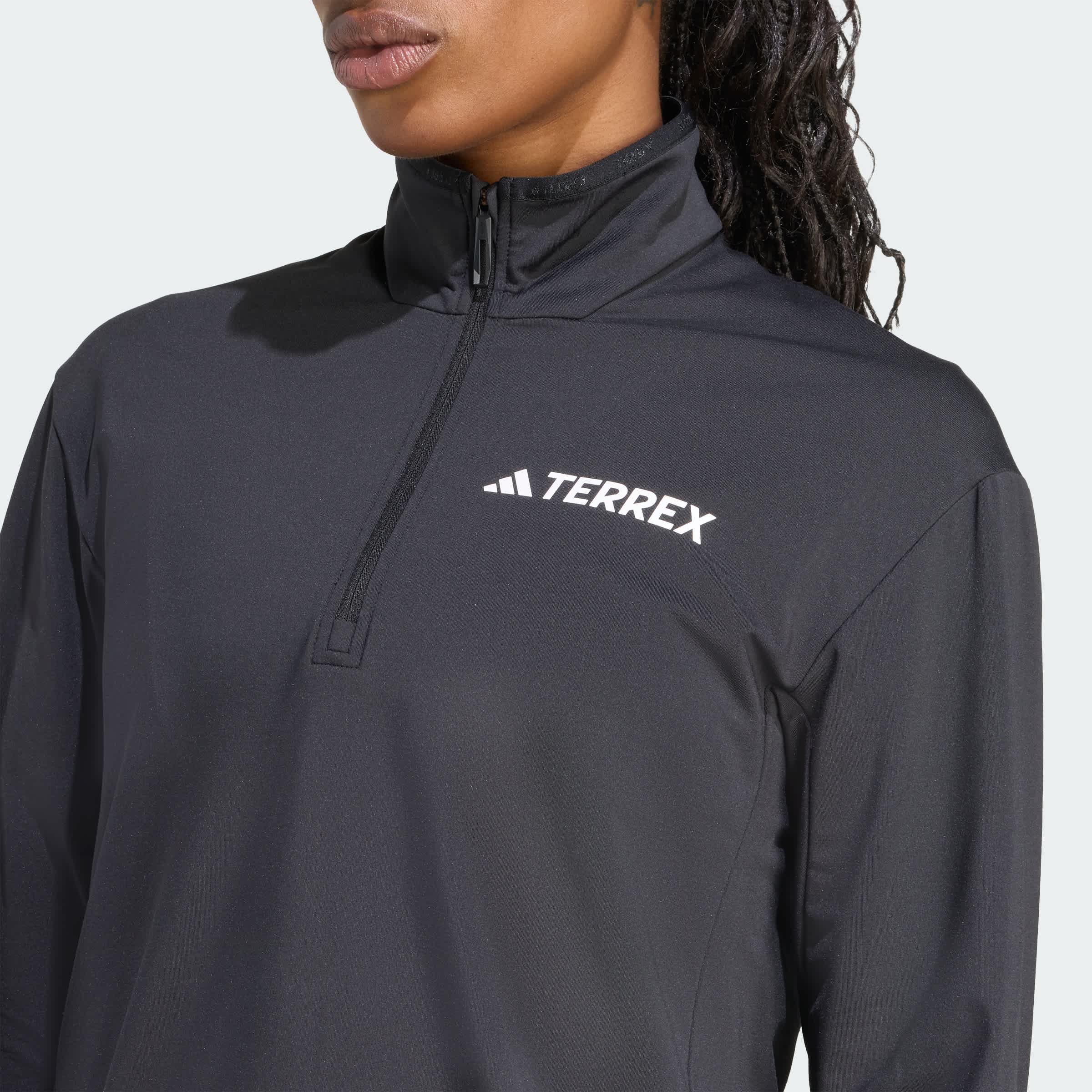 Foto 7 pulgar | Chaqueta De Felpa Terrex Multi Climawarm Técnica Con Medio Cierre Adidas Negro Mujer