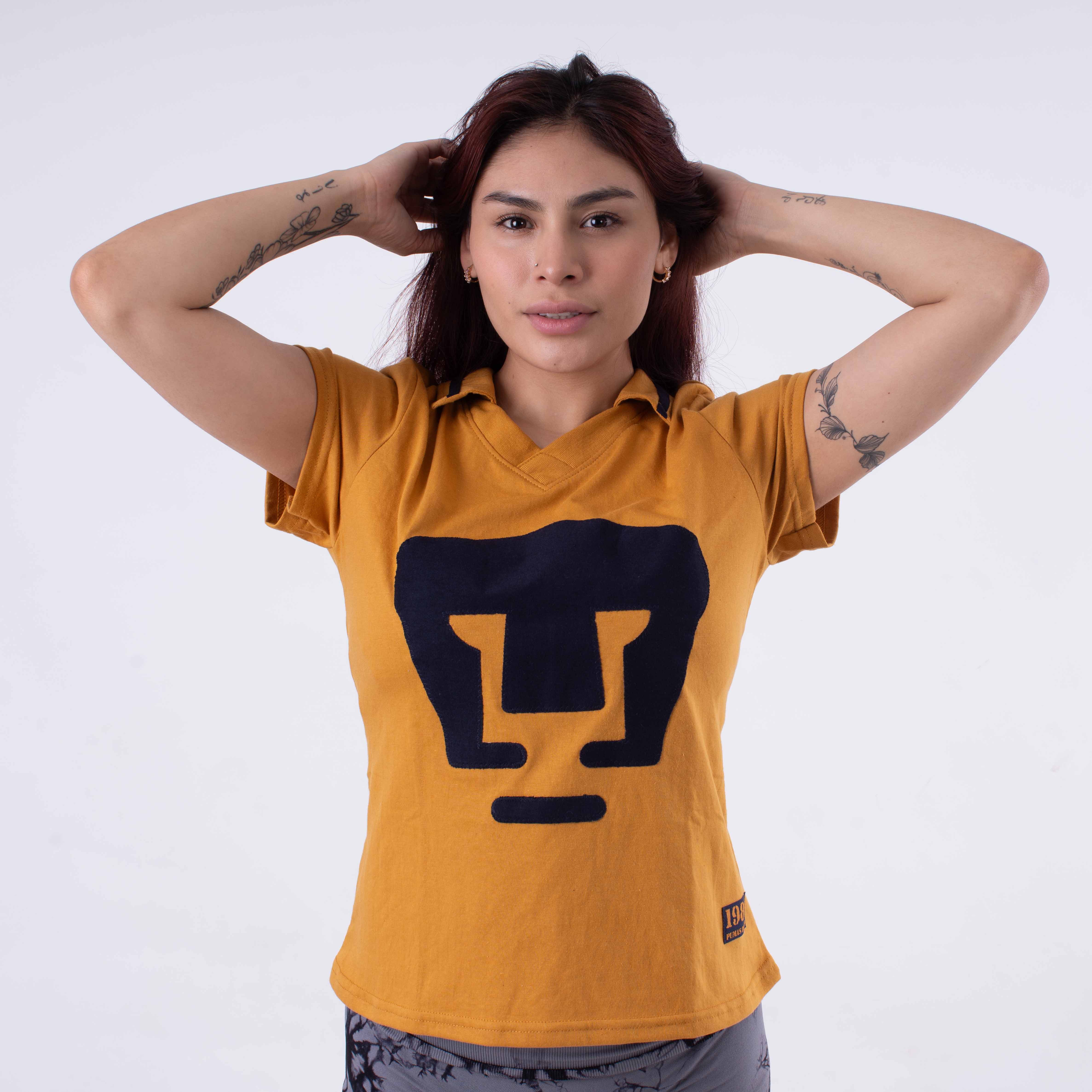 Foto 5 pulgar | Jersey Retro Pumas 1980 para Mujer