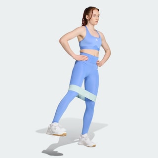 Foto 5 | Mallas Largo Completo Optime Essentials Stash Pocket Adidas Azul Mujer