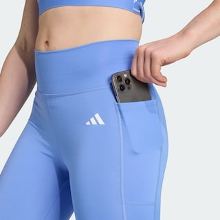 Foto 6 | Mallas Largo Completo Optime Essentials Stash Pocket Adidas Azul Mujer