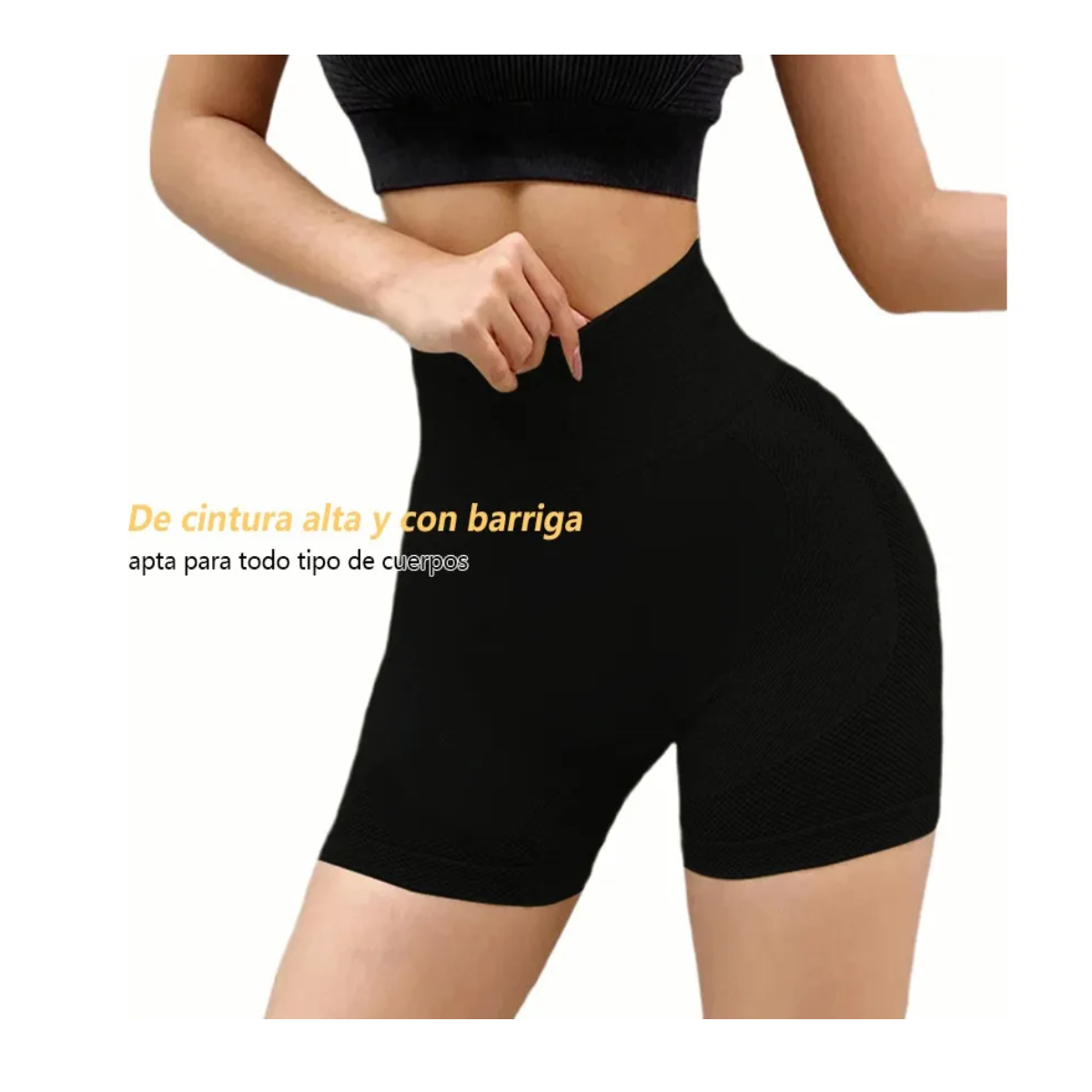 Foto 4 | Shorts De Licras Deportivos Leggings Mujer 2pcs  Talla: S/m Eo Safe Imports Esi-20968 Negro
