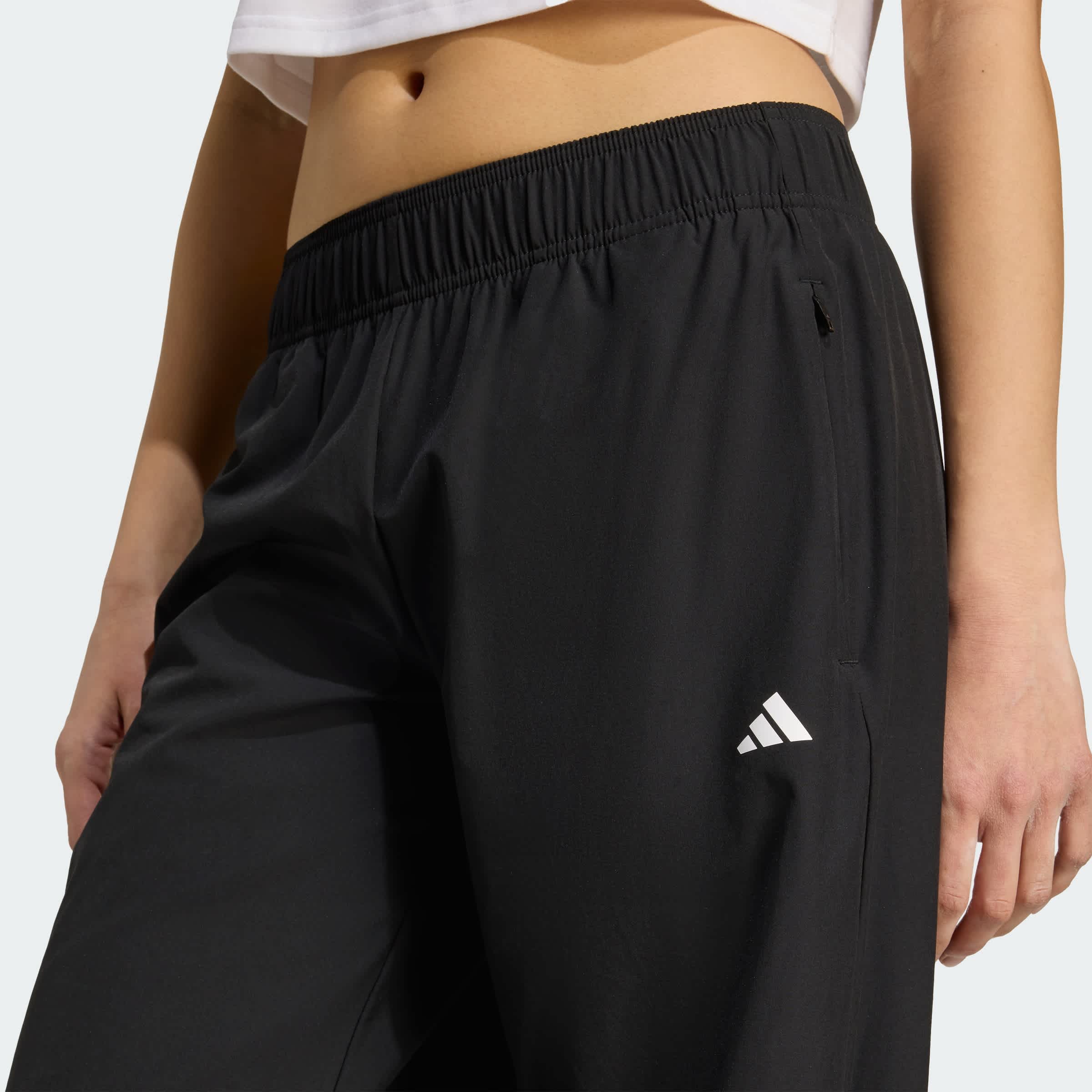 Foto 6 | Pants De Entrenamiento Workout Essentials Tejidos Adidas Negro Mujer