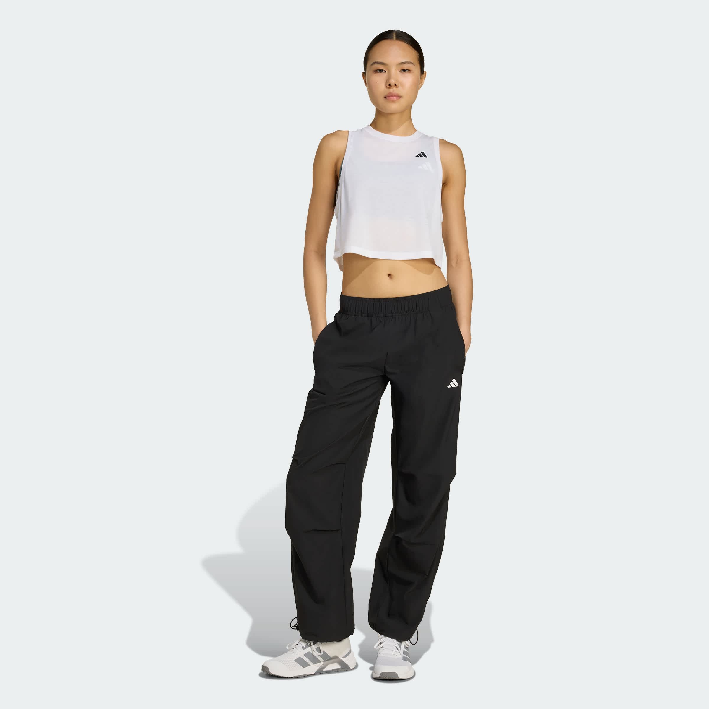 Foto 9 pulgar | Pants De Entrenamiento Workout Essentials Tejidos Adidas Negro Mujer