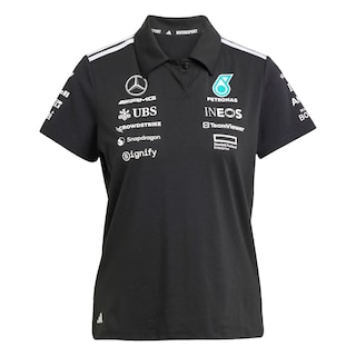 Foto 1 | Playera Polo Negra Mercedes - Amg Petronas Formula One Team Adidas Negro Mujer