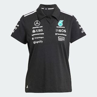 Foto 3 | Playera Polo Negra Mercedes - Amg Petronas Formula One Team Adidas Negro Mujer