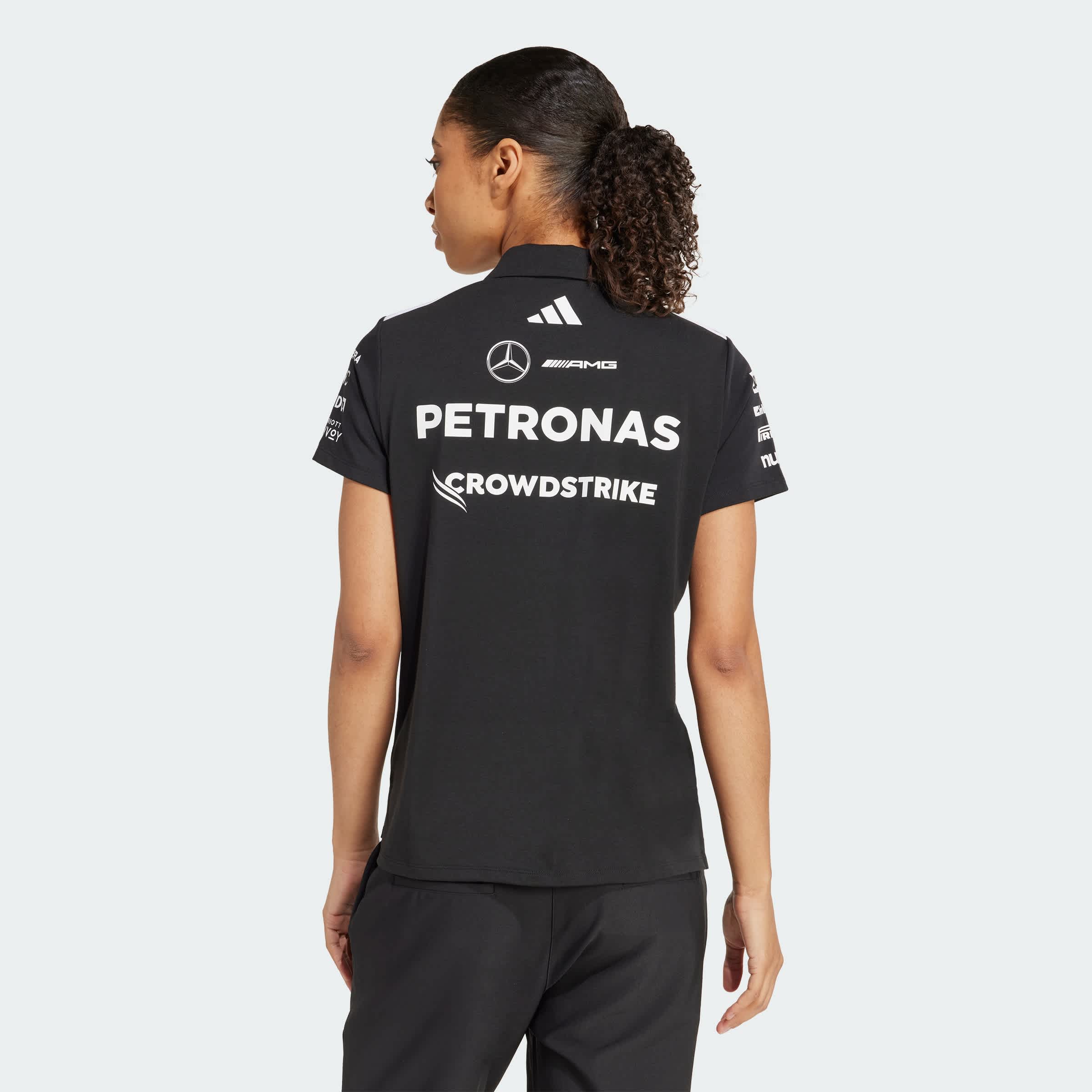 Foto 5 pulgar | Playera Polo Negra Mercedes - Amg Petronas Formula One Team Adidas Negro Mujer