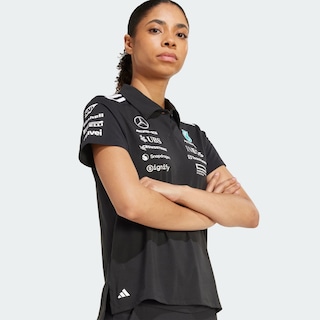 Foto 5 | Playera Polo Negra Mercedes - Amg Petronas Formula One Team Adidas Negro Mujer
