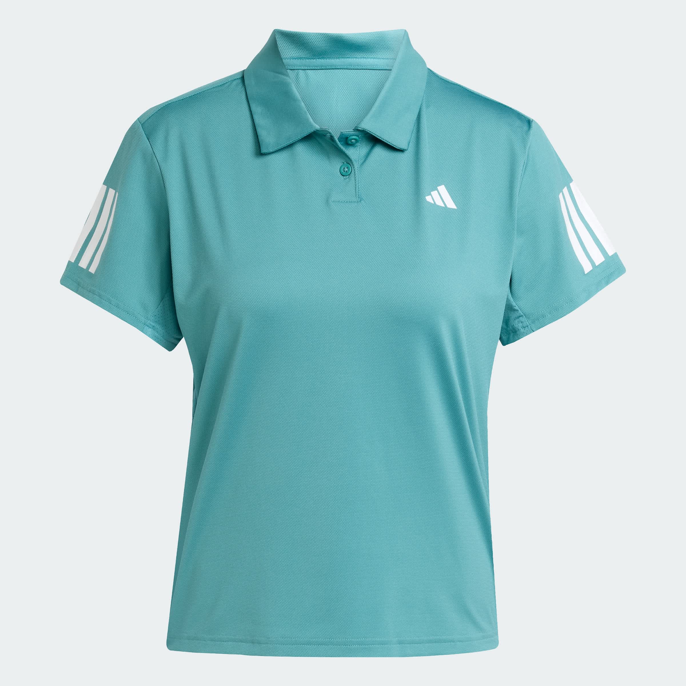 Foto 4 pulgar | Playera Polo De Tenis Club Climacool 3 Franjas Adidas Turquesa Mujer