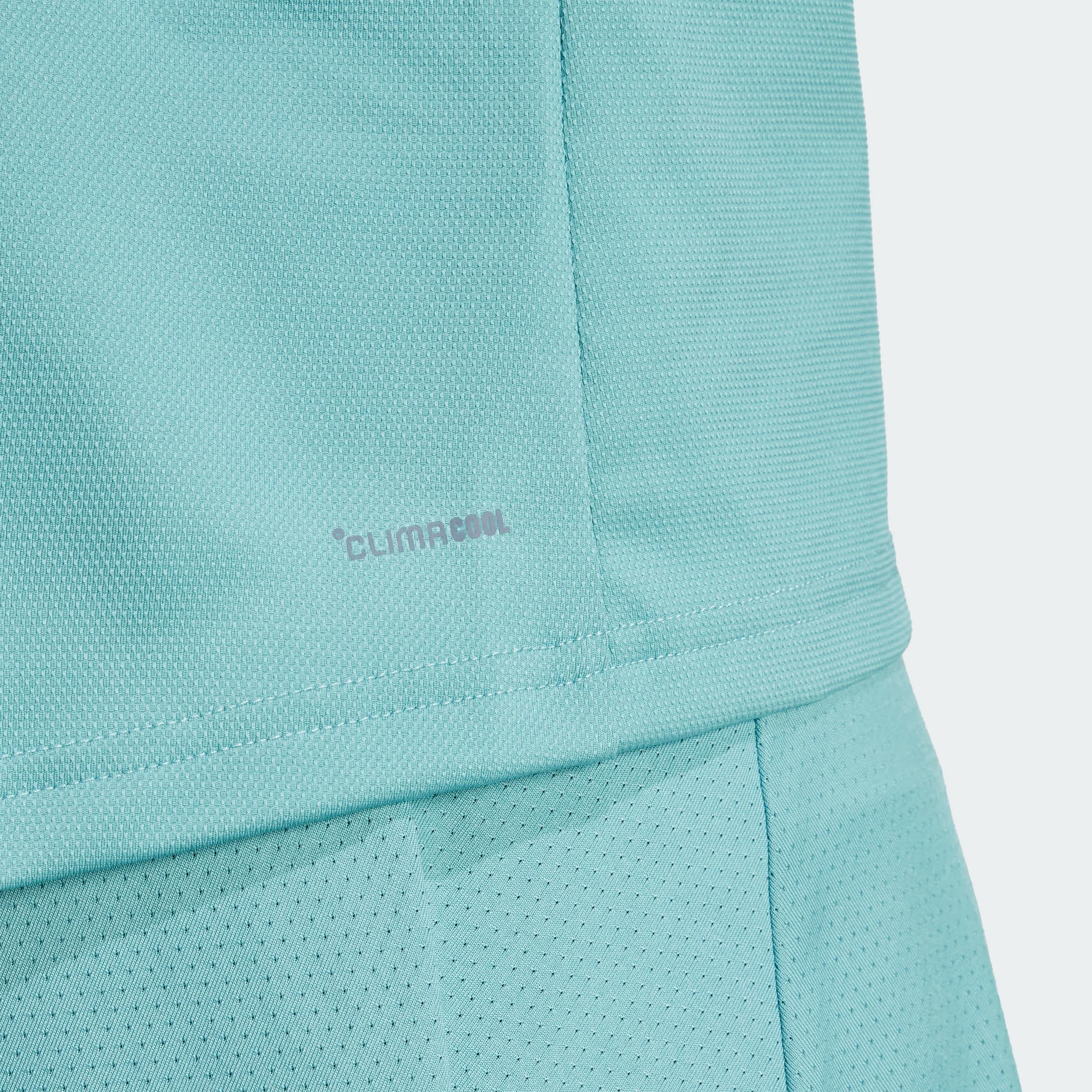 Foto 6 | Playera Polo De Tenis Club Climacool 3 Franjas Adidas Turquesa Mujer