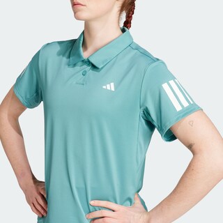 Foto 7 | Playera Polo De Tenis Club Climacool 3 Franjas Adidas Turquesa Mujer