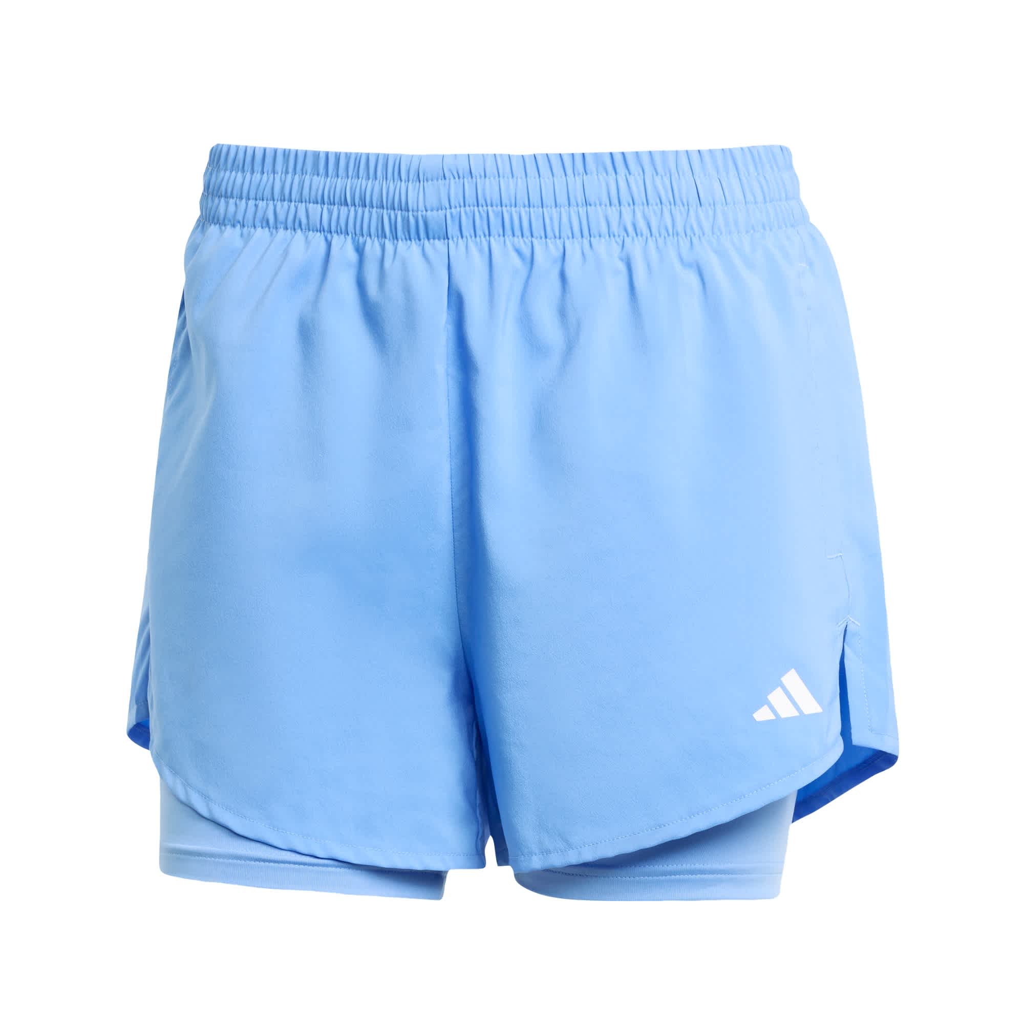 Foto 2 pulgar | Shorts Aeroready 2 En 1 Adidas Azul Mujer