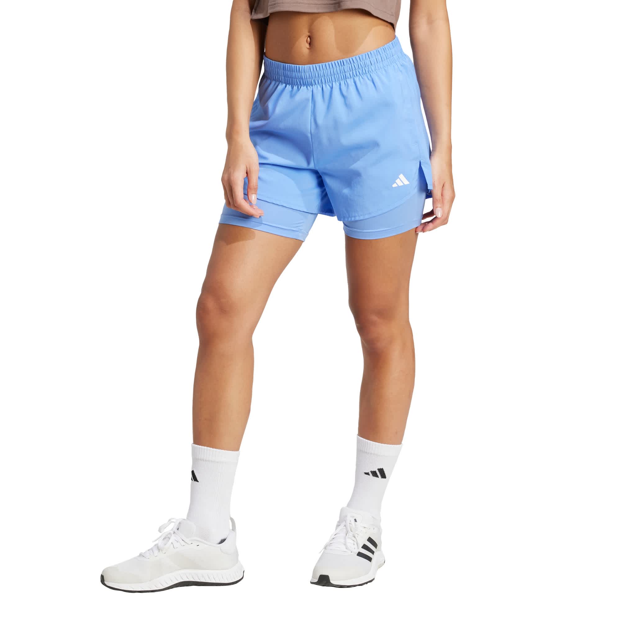 Foto 3 pulgar | Shorts Aeroready 2 En 1 Adidas Azul Mujer