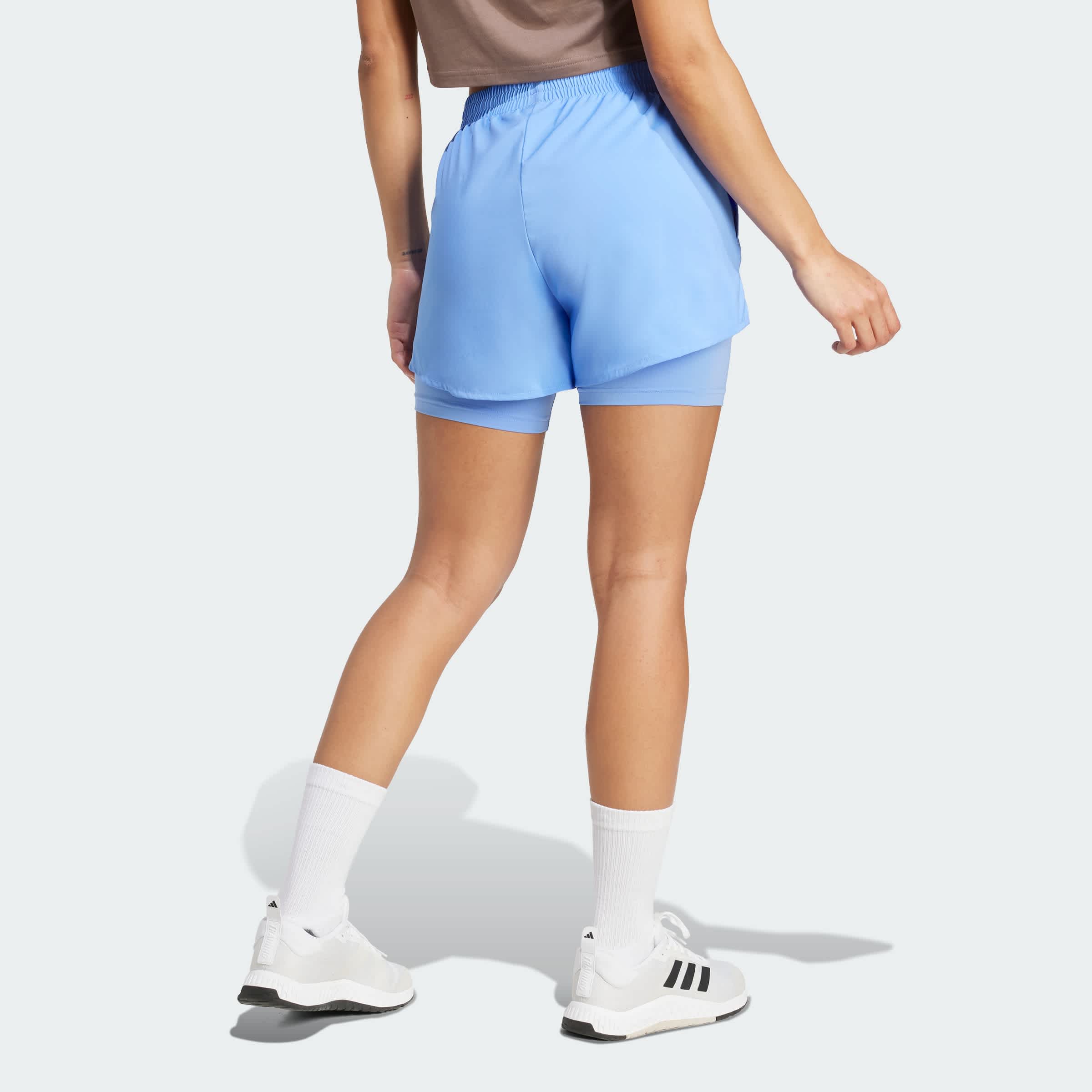 Foto 5 pulgar | Shorts Aeroready 2 En 1 Adidas Azul Mujer