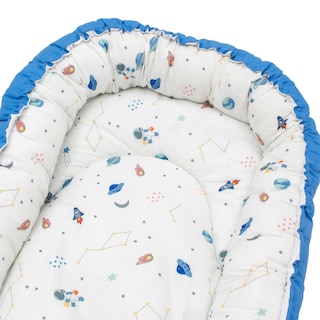 Foto 3 | Nido Cama para Bebé Cary color Azul Plumbago Estampado Astronauta