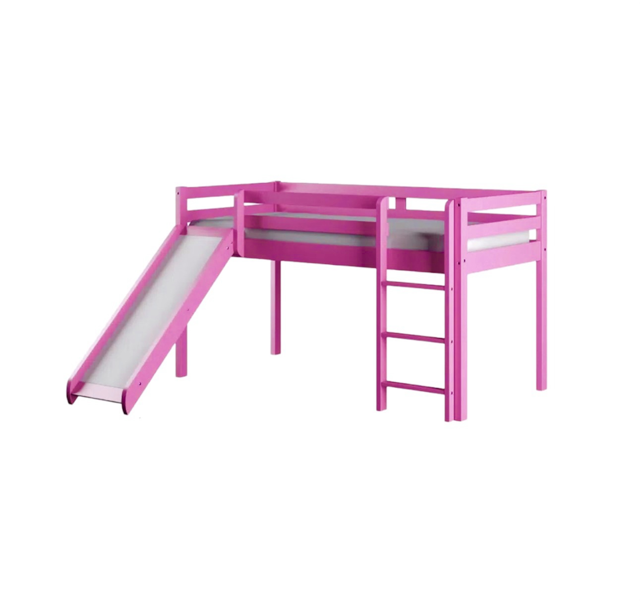 Cama con Resbaladilla House Individual color Rosa