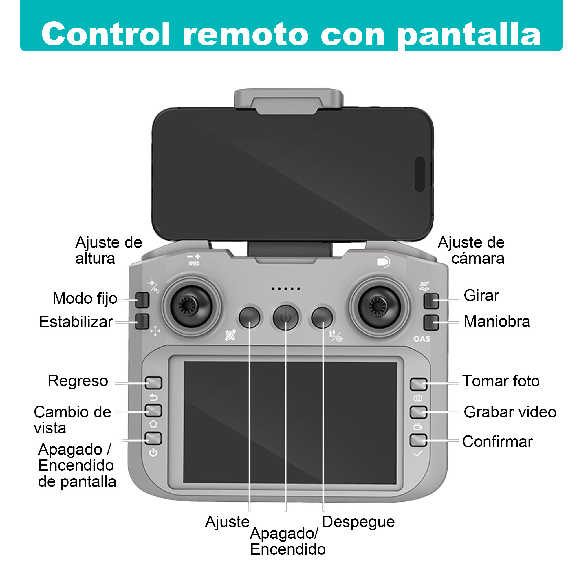 Foto 6 pulgar | Drone VAK 1811 Cámara 4K Wifi control App 4 ejes alcance 100m estabilizador color Negro
