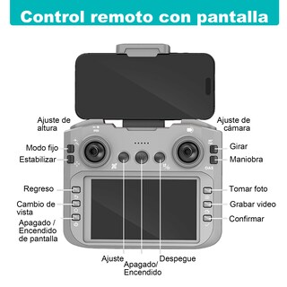 Foto 5 | Drone VAK 1811 Cámara 4K Wifi control App 4 ejes alcance 100m estabilizador color Negro
